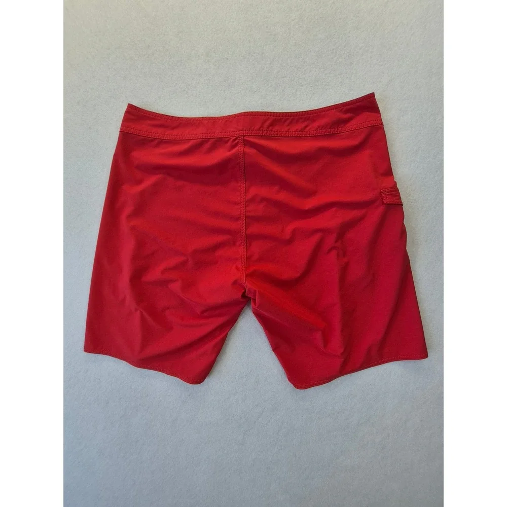 Volcom Mod-Tech Hawaii Board Shorts Red Surf Swim Trunks Men's 38